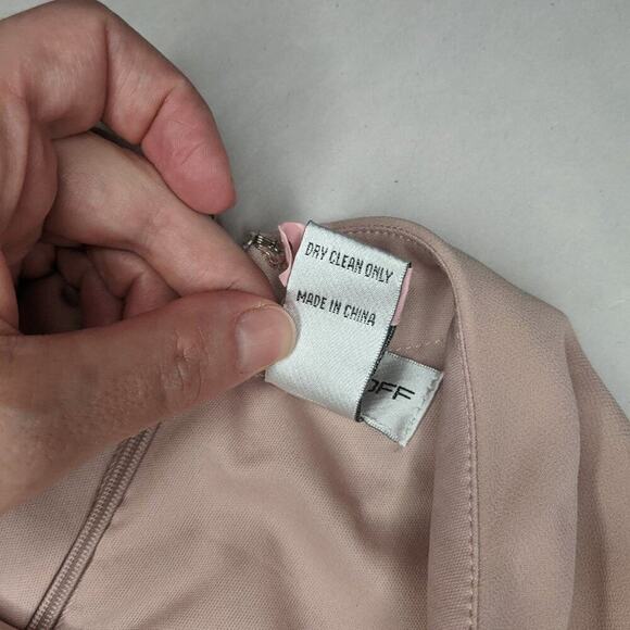 Bill Levkoff Bridesmaid Dress Blush Strappy Spaghetti Strap Pink Rose Gown 1X - Picture 11 of 11